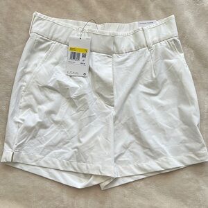 Nike White High Waist Shorts with Elastic Waistband